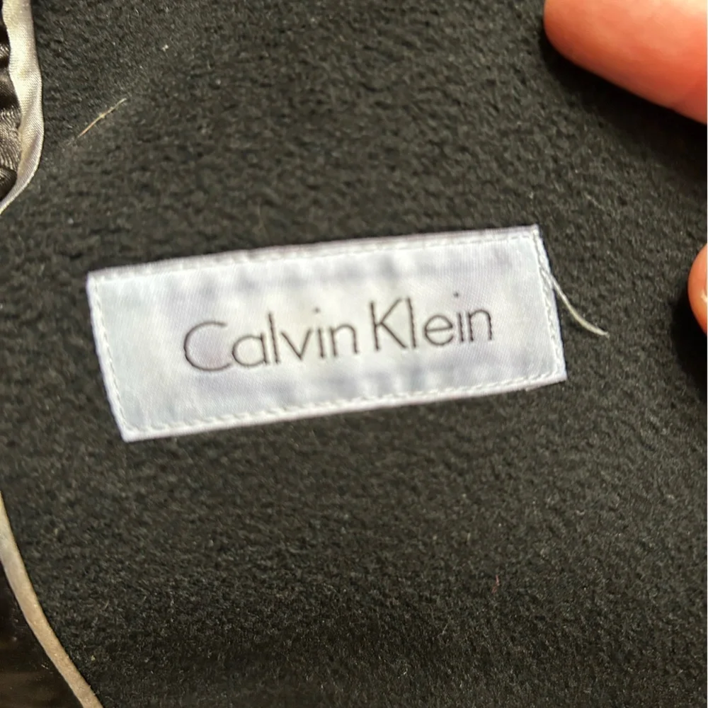 Calvin Klein Black Coat with Faux Fur - Picture 4 of 8